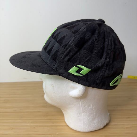 VTG Y2K Monster Energy Drink Hat Fitted Small-Medium One Industries Black Green - Picture 2 of 9